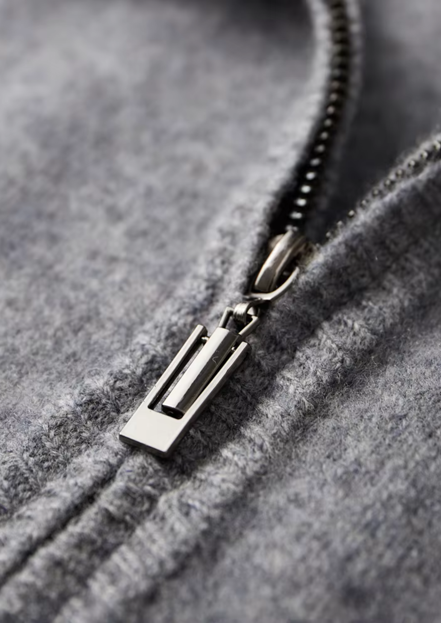 Cardigan Bicolore zippé en Laine Mérinos