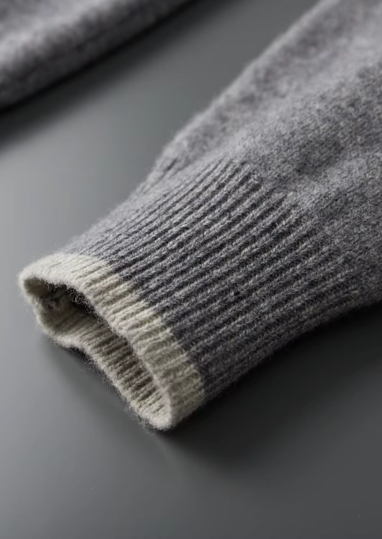 Cardigan Bicolore zippé en Laine Mérinos