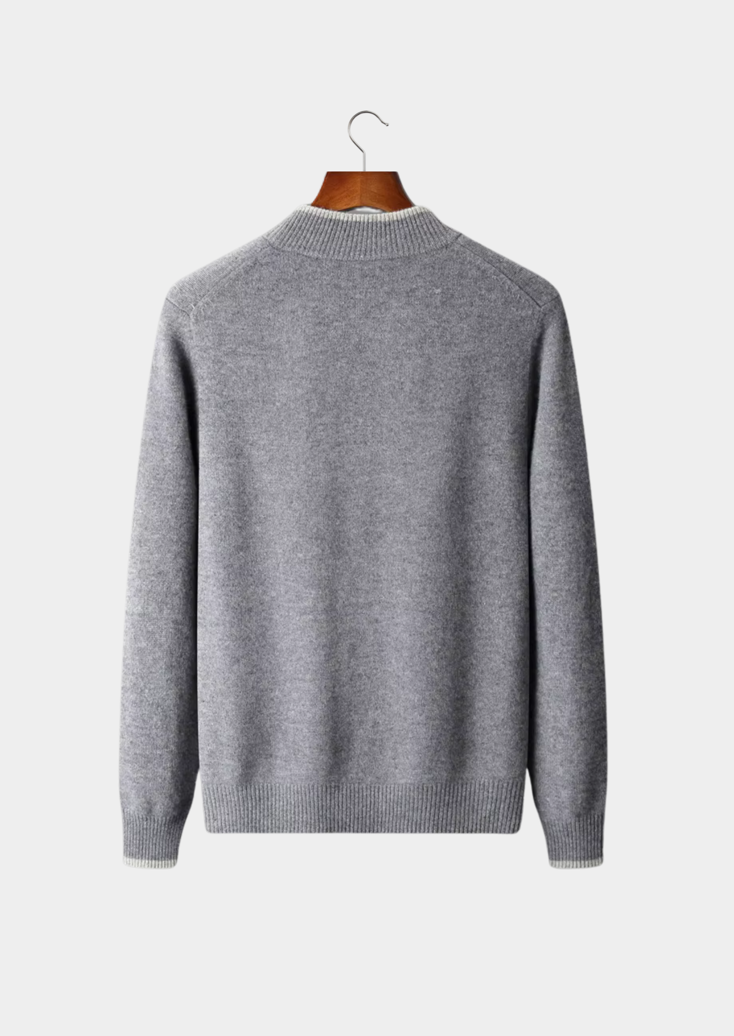 Cardigan Bicolore zippé en Laine Mérinos