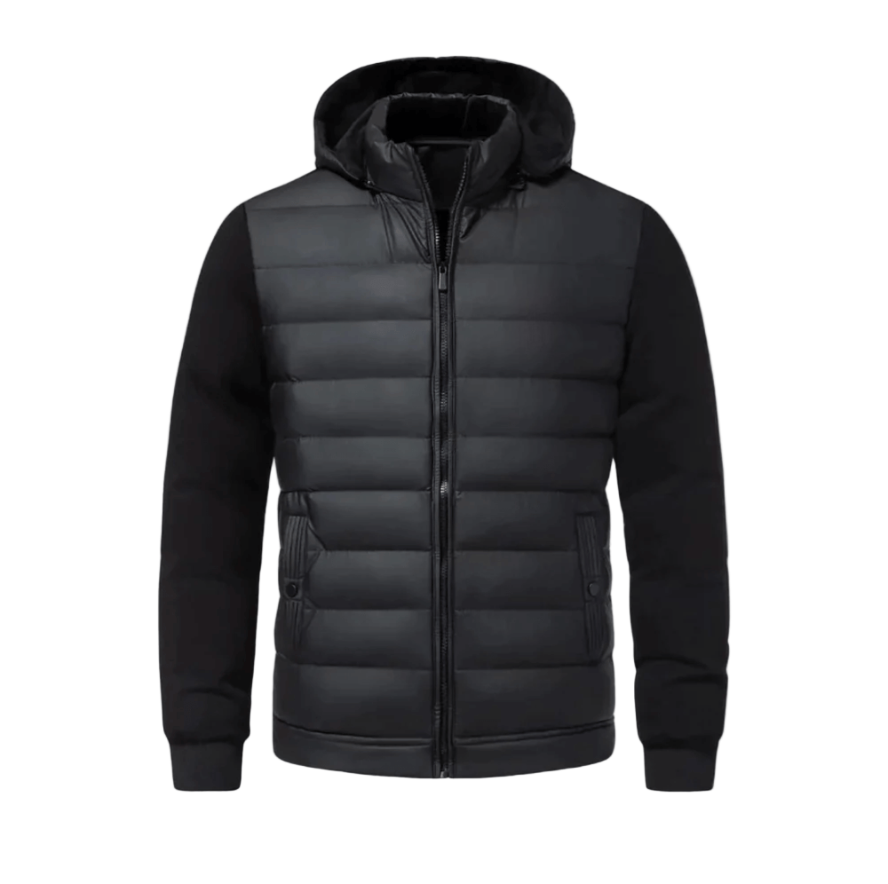 Blouson Matelassé à Manches en Maille