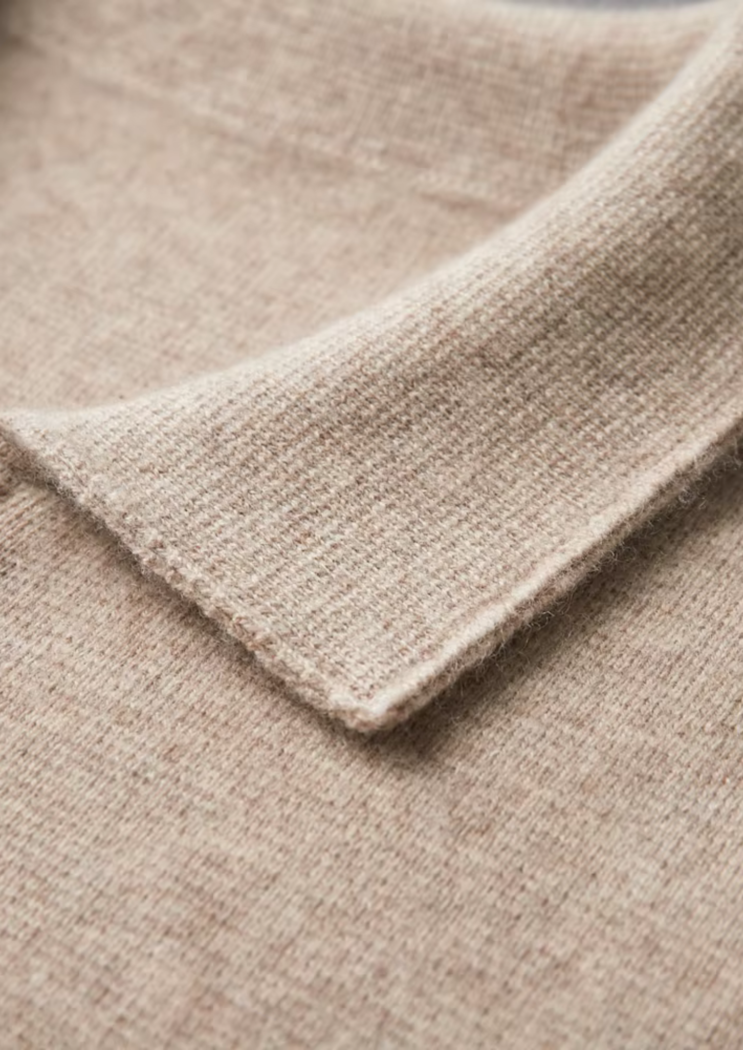 Cardigan Polo zippé en Laine Mérinos Extra Fine